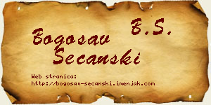 Bogosav Sečanski vizit kartica